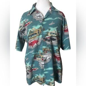 Men’s Size L David Carey Originals Ford Thunderbird Vintage Button Down Shirt